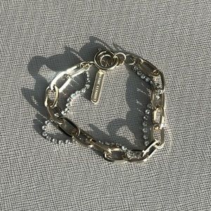 JUSTINE CLENQUET GOLD & SILVER-TONE BRACELET